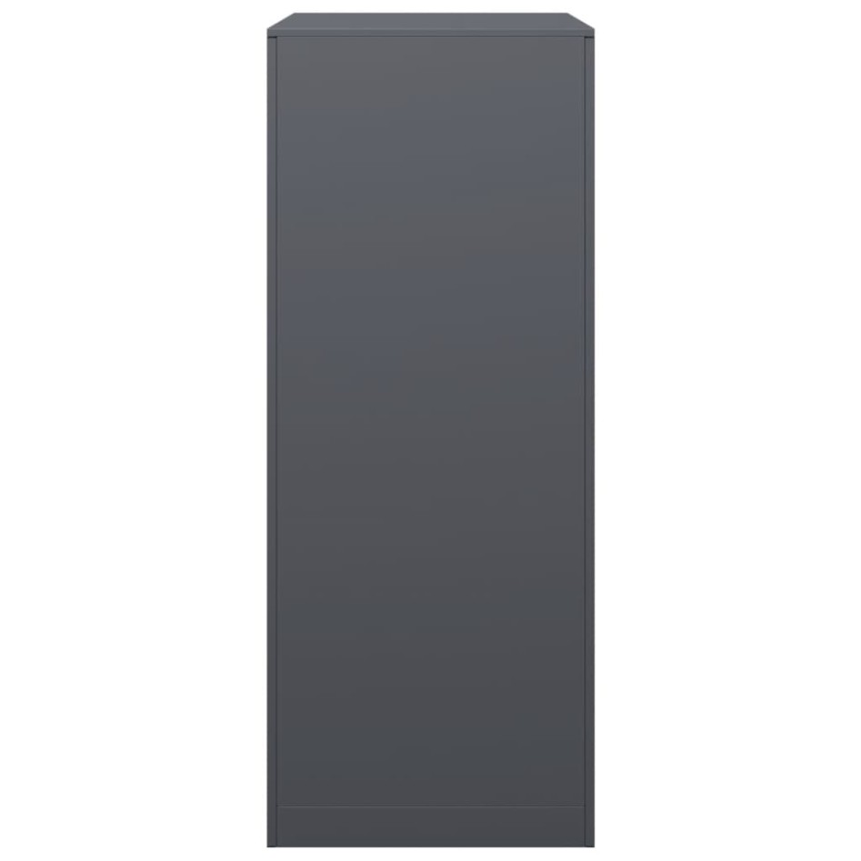 Leñero de acero gris antracita 60x40x100