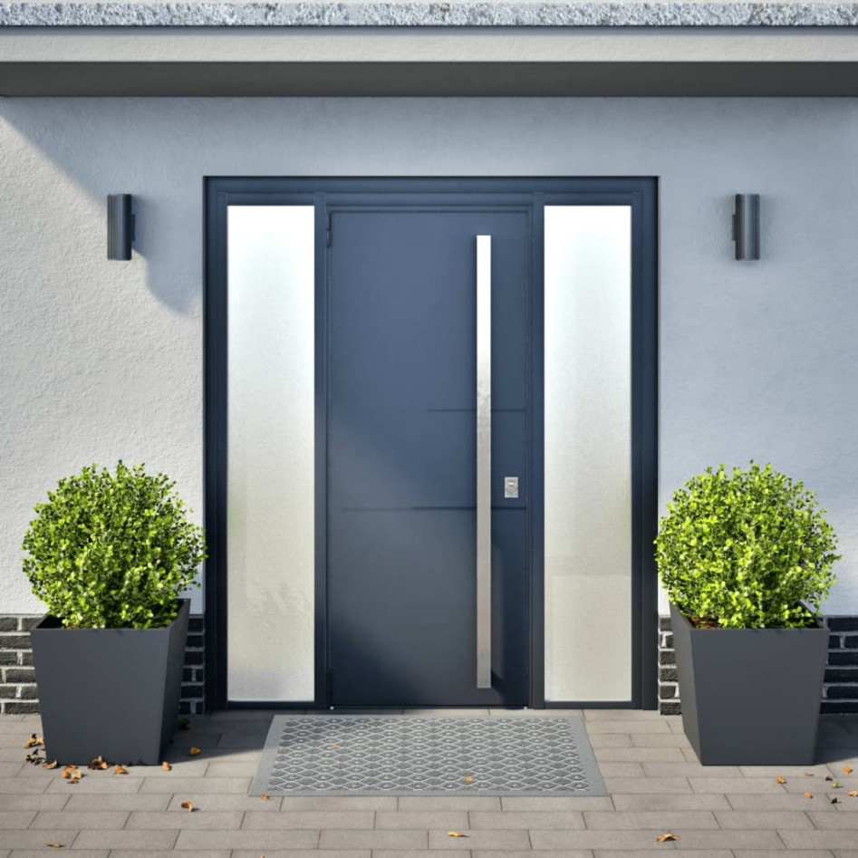 Jardineras 2 uds de acero gris antracita 50x50x50