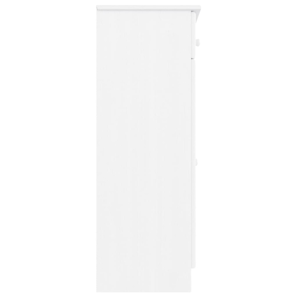 Mueble zapatero ALTA madera maciza de pino blanco 77x35x96