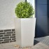 Jardineras 2 uds de acero inoxidable 45x45x75