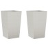 Jardineras 2 uds de acero inoxidable 45x45x75