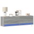 Mueble de TV de pared con luces LED gris Sonoma 140x31x38