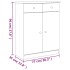 Mueble zapatero ALTA madera maciza de pino blanco 77x35x96