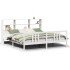 Cama con estantería sin colchón madera maciza blanca 200x200