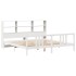 Cama con estantería sin colchón madera maciza blanca 200x200