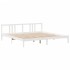 Cama con estantería sin colchón madera maciza blanca 200x200