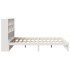 Cama con estantería sin colchón madera maciza blanca 160x200