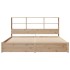 Cama con estantería sin colchón madera maciza de pino