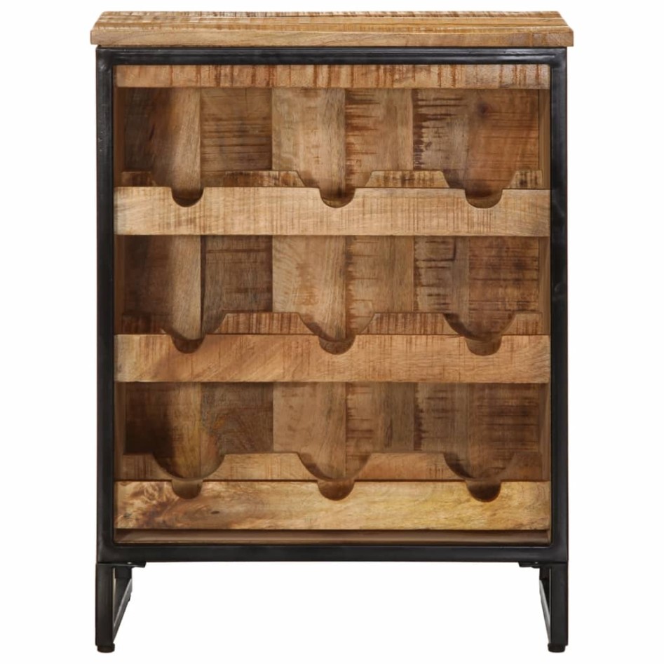 Botellero para 9 botellas madera maciza mango 55x33x70