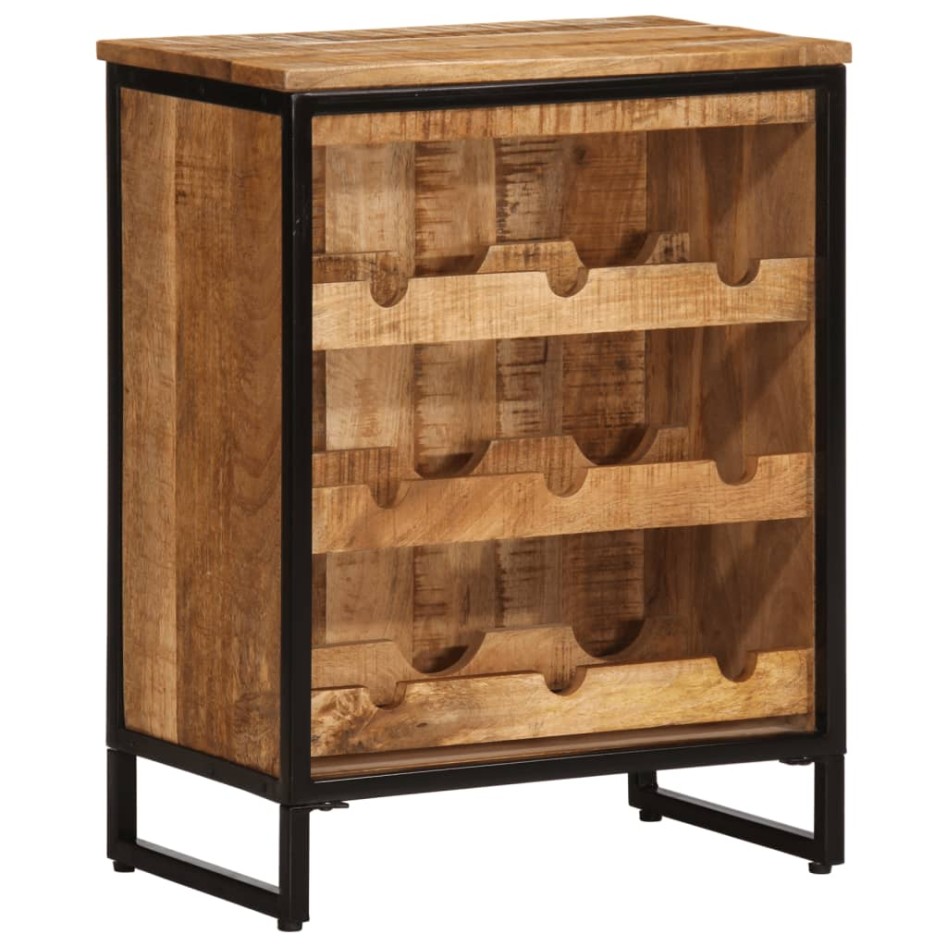 Botellero para 9 botellas madera maciza mango 55x33x70