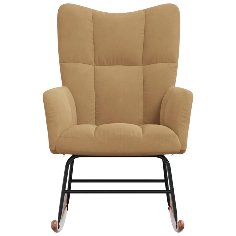 Silla mecedora de terciopelo