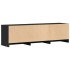 Mueble de TV con LED madera de ingeniería negro 140x34x40