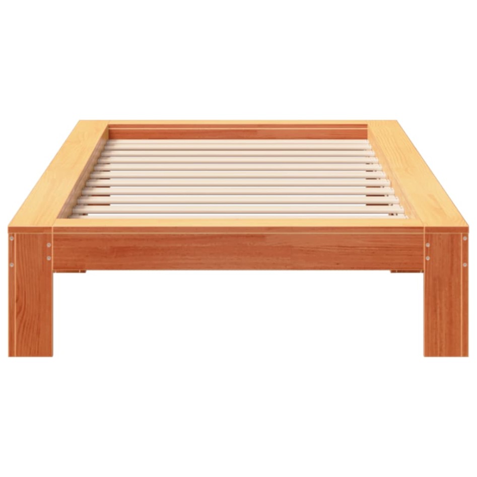 Estructura de cama sin colchón madera maciza marrón 90x190