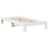 Estructura de cama sin colchón madera de pino blanca 90x200