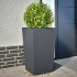 Jardineras 2 uds acero gris antracita 45x45x75