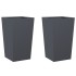 Jardineras 2 uds acero gris antracita 45x45x75