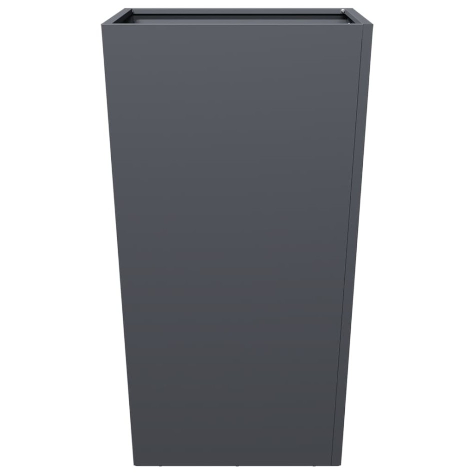 Jardineras 2 uds acero gris antracita 45x45x75