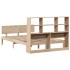 Cama con estantería sin colchón madera maciza de pino