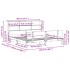 Cama con estantería sin colchón madera maciza blanca 200x200