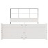 Cama con estantería sin colchón madera maciza blanca 150x200