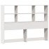 Cama con estantería sin colchón madera maciza blanca 150x200