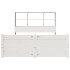 Cama con estantería sin colchón madera maciza blanca 160x200