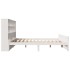 Cama con estantería sin colchón madera maciza blanca 160x200