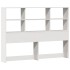 Cama con estantería sin colchón madera maciza blanca 160x200