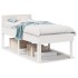 Estructura de cama sin colchón madera maciza blanca 75x190