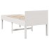 Estructura de cama sin colchón madera maciza blanca 75x190