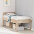Estructura de cama sin colchón madera maciza de pino 80x200