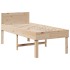 Estructura de cama sin colchón madera maciza de pino 80x200