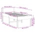 Estructura de cama sin colchón madera maciza de pino 80x200