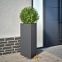 Jardineras 2 uds acero gris antracita 40x34,5x70