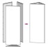 Jardineras triangulares 2 uds acero blanco 40x34,5x70