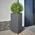 Jardineras 2 uds acero gris antracita 50x43x75