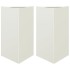 Jardineras triangulares 2 uds acero blanco 50x43x75
