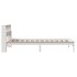 Cama con estantería sin colchón madera maciza blanca 100x200