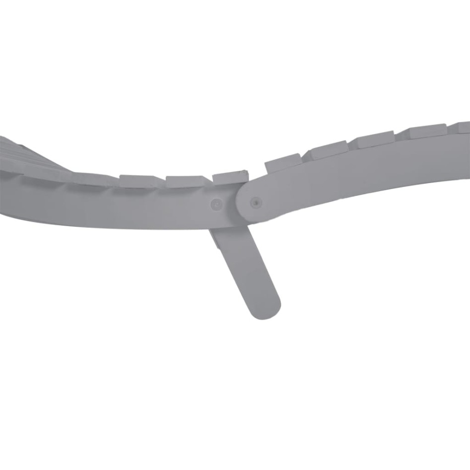 Tumbona de madera maciza de acacia gris 184x55x64