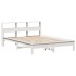Cama con estantería sin colchón madera maciza blanca 120x190
