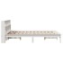 Cama con estantería sin colchón madera maciza blanca 120x190