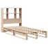 Cama con estantería sin colchón madera maciza 100x200