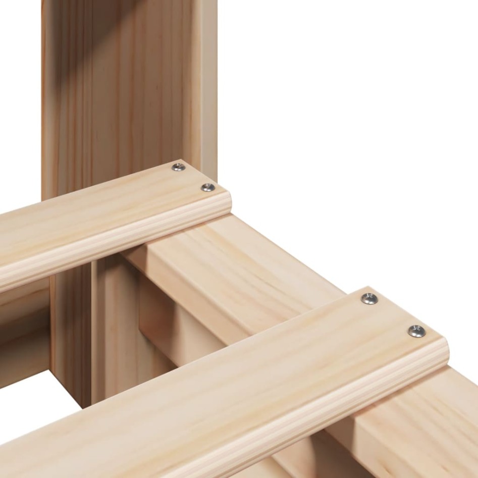 Cama con estantería sin colchón madera maciza 100x200