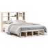 Cama con estantería sin colchón madera maciza 150x200