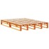 Cama con estantería sin colchón madera maciza marrón 140x190