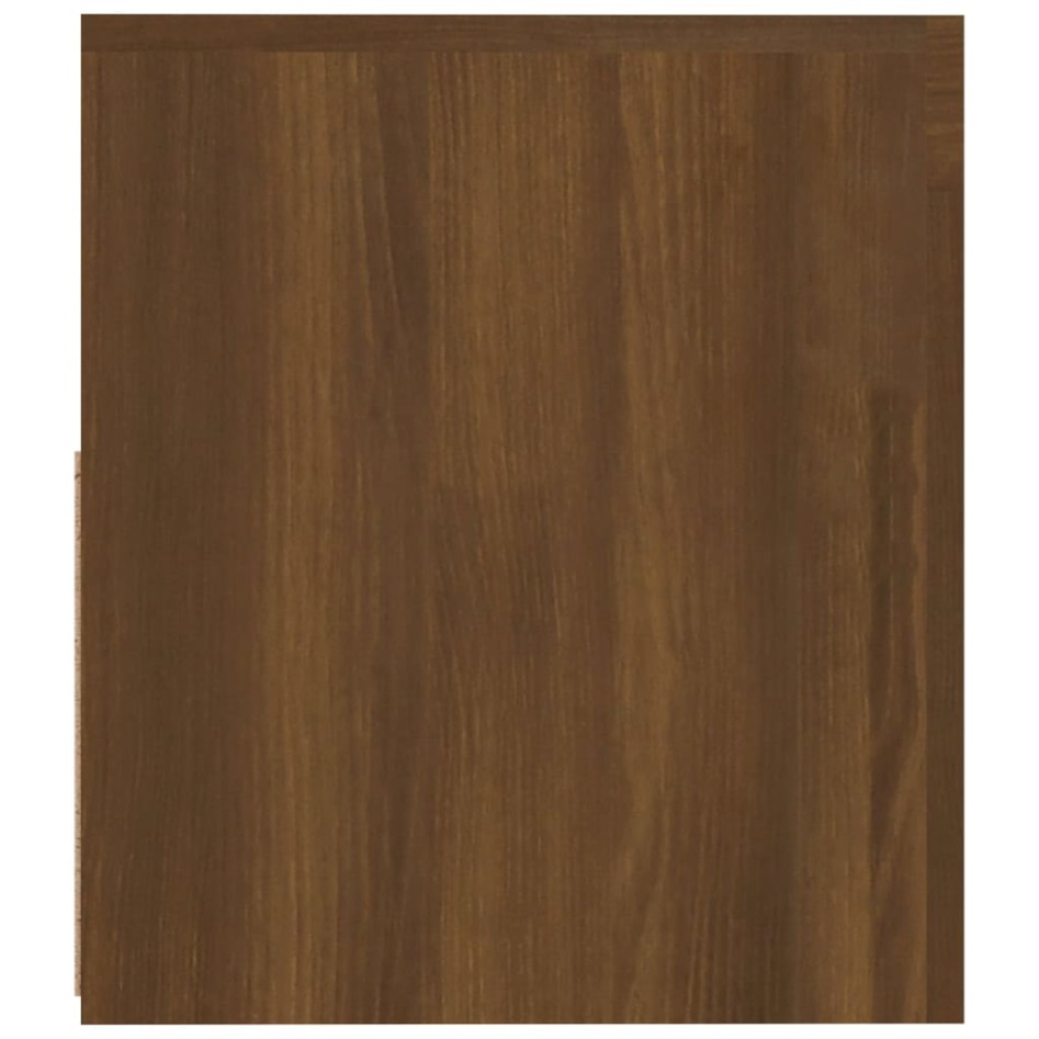 Mesitas de noche con LED 2 uds marrón roble 60x35x40