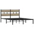 Estructura de cama sin colchón metal roble Sonoma 160x200