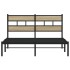 Estructura de cama sin colchón metal roble Sonoma 160x200