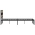 Estructura de cama sin colchón metal roble Sonoma 160x200