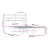 Estructura de cama sin colchón metal roble Sonoma 160x200